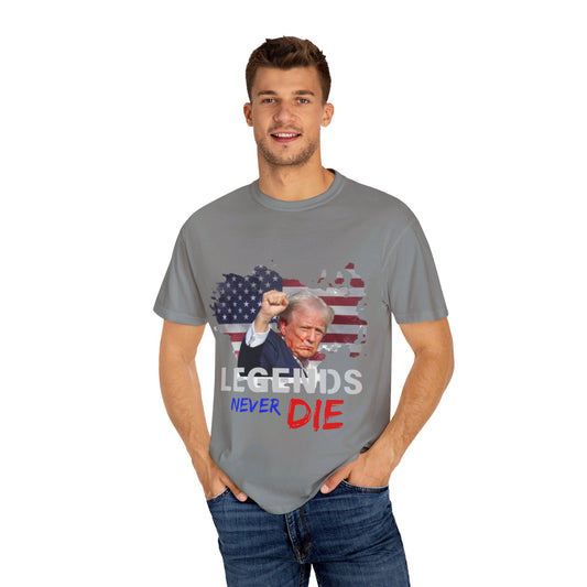 Unisex T-shirt 'Legends never die' Trump Shirt