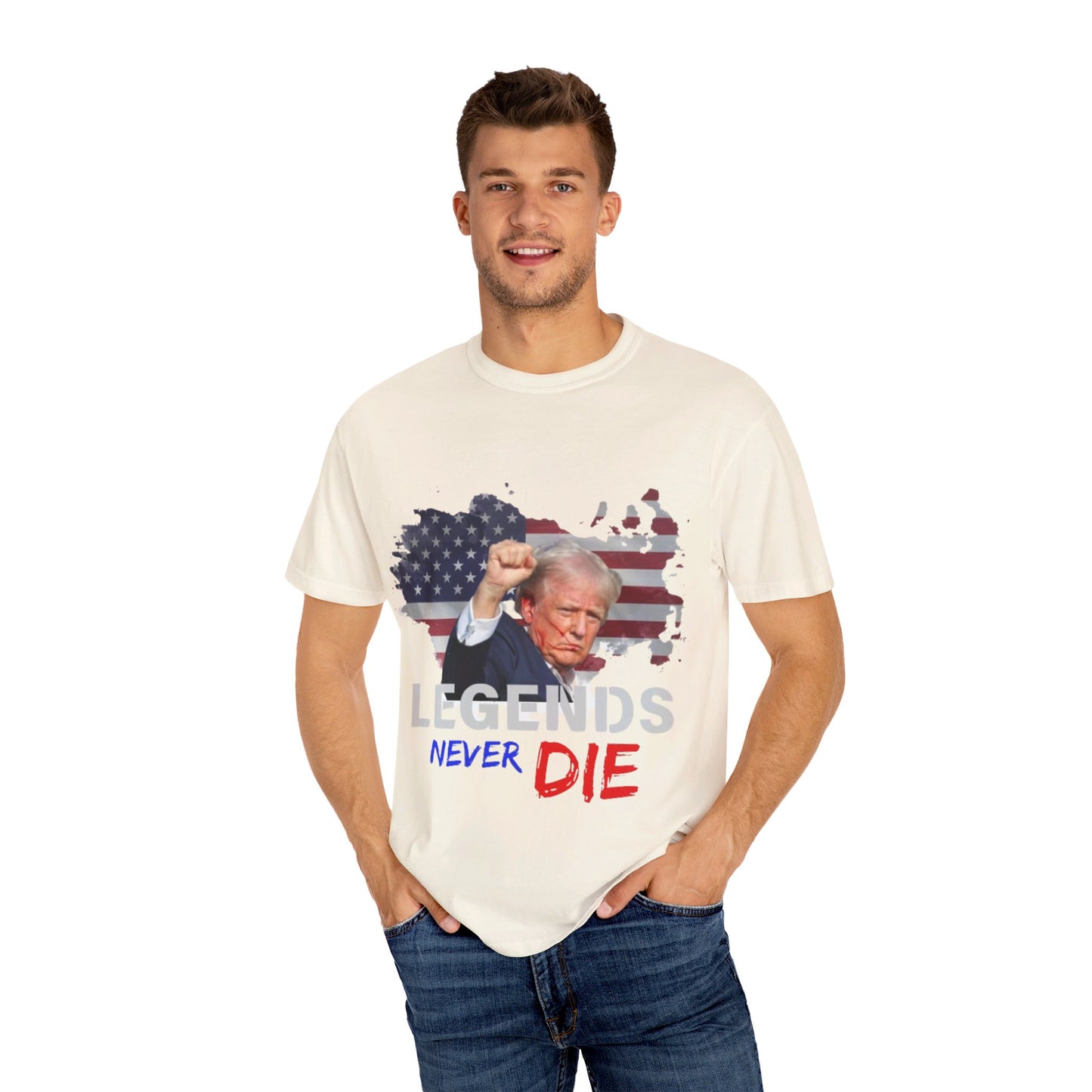 Unisex T-shirt 'Legends never die' Trump Shirt